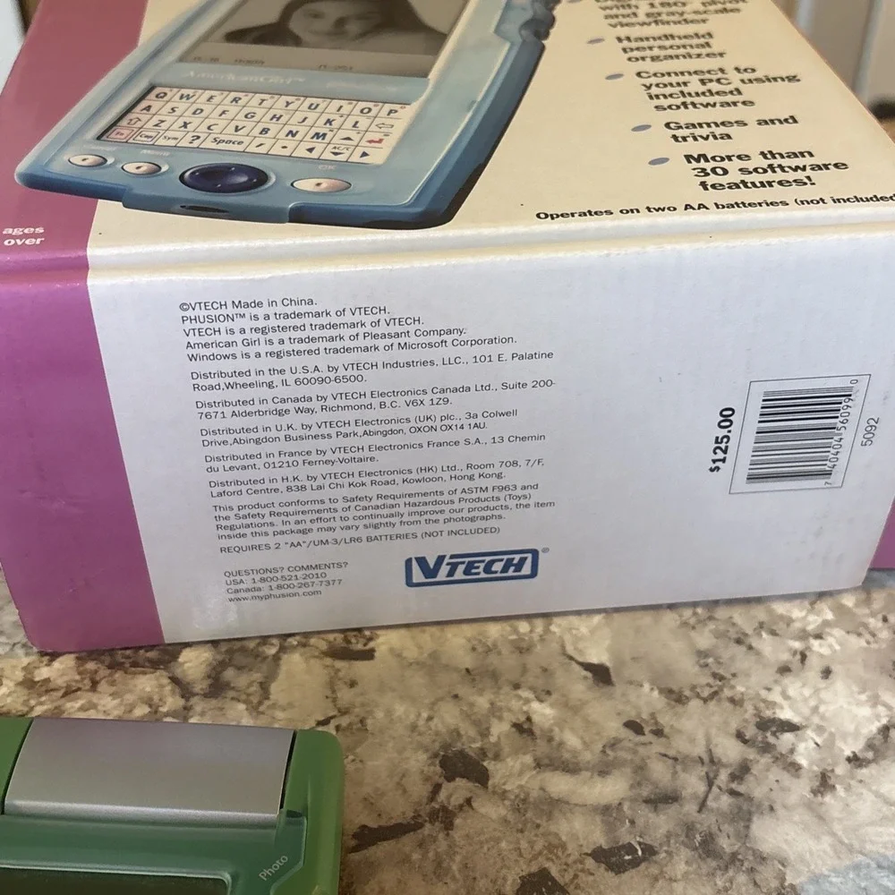 Vintage VTECH American Girl Phusion Handheld PDA Organizer Camera Tested Rare